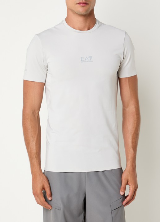 Armani T-shirt met logo - detail grijs