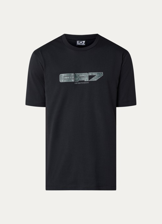 Armani T-shirt met logo - voorkant 2 zwart