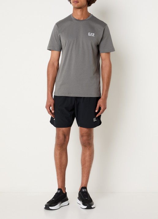 Armani T-shirt met logo - voorkant 2 donkergrijs