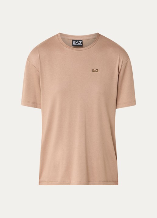 Armani T-shirt met logo - voorkant 2 vanillegeel