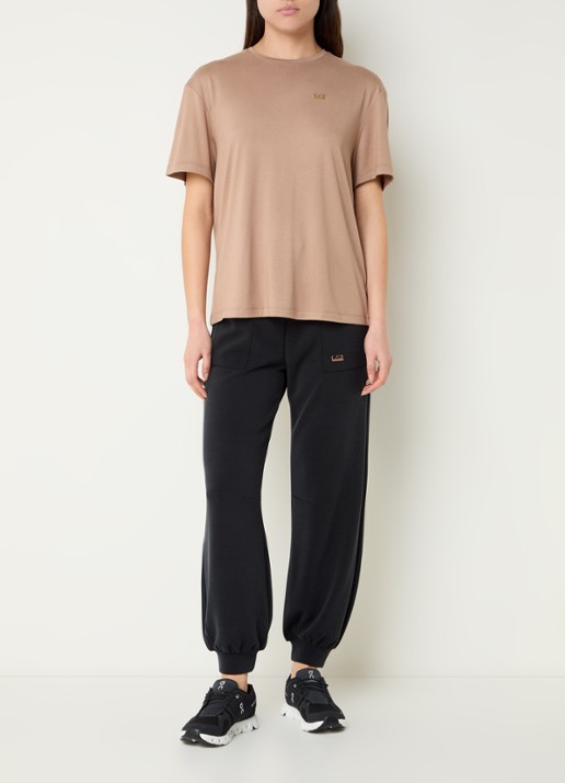 Armani T-shirt met logo - voorkant 3 vanillegeel