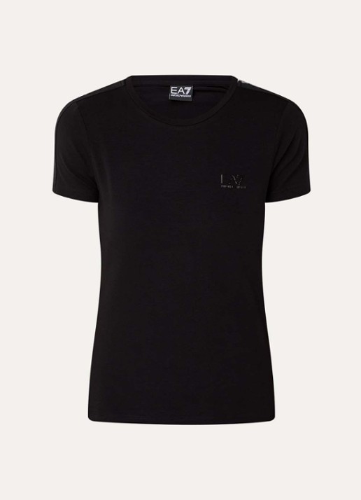 Armani T-shirt met logo - voorkant 2 zwart