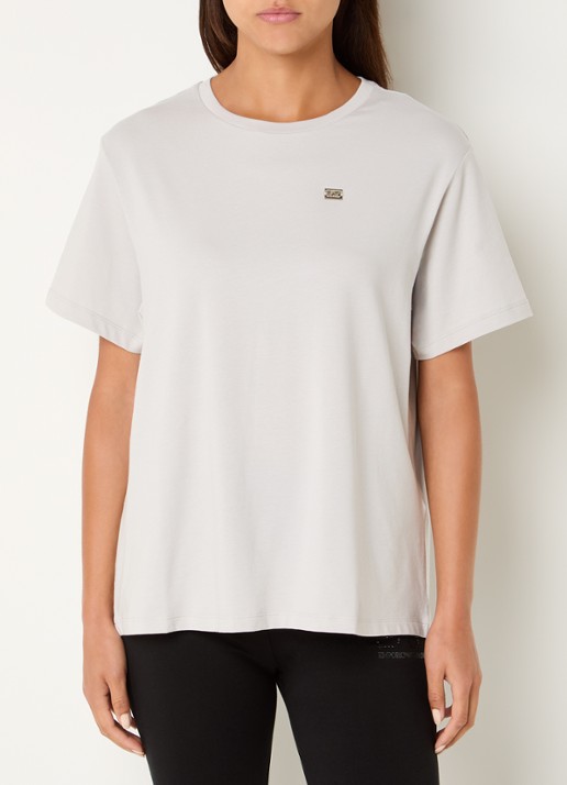 Armani T-shirt met logo - detail 4 beige