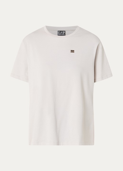 Armani T-shirt met logo - voorkant 2 beige