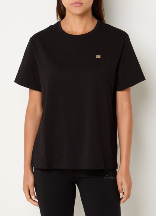 Armani T-shirt met logo - detail 3 zwart