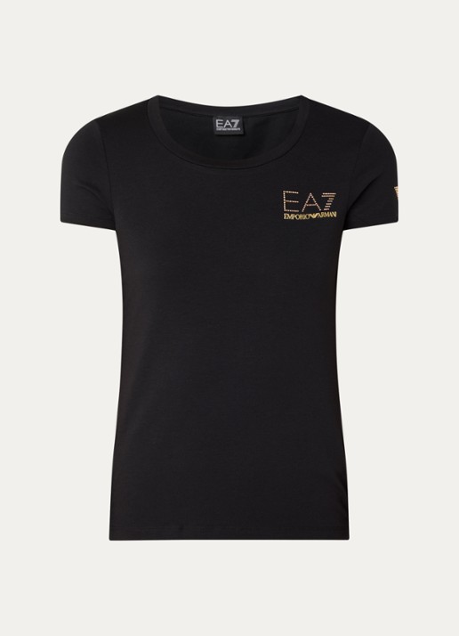 Armani T-shirt met logo - voorkant 2 zwart