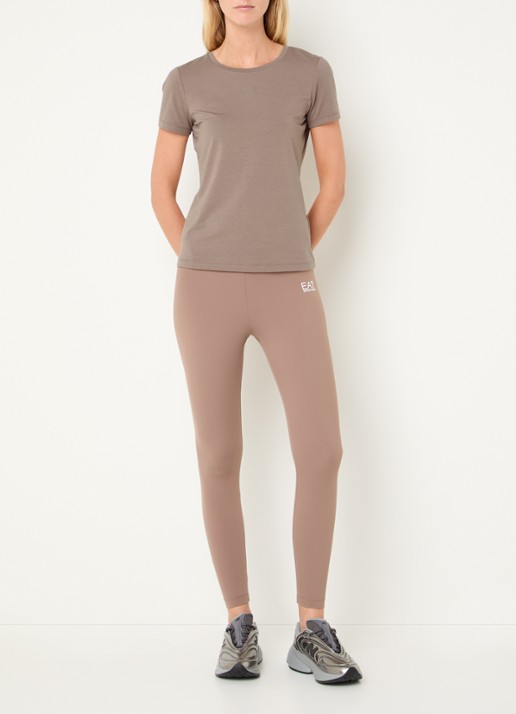 Armani T-shirt met logo - voorkant 4 lichtbruin
