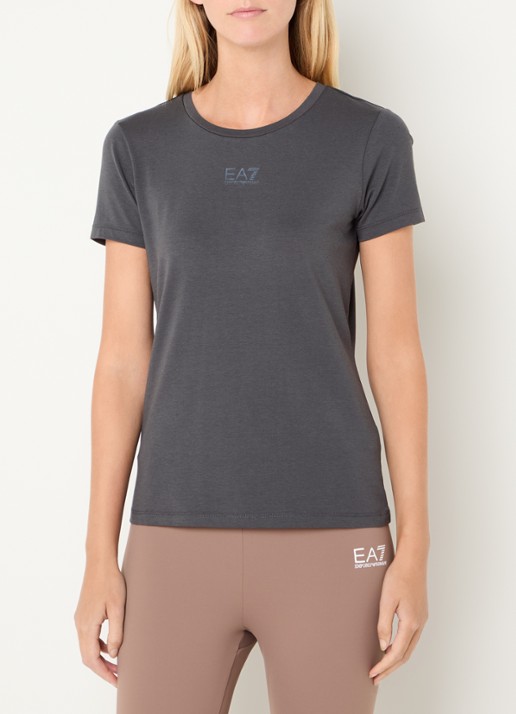 Armani T-shirt met logo - detail 4 antraciet