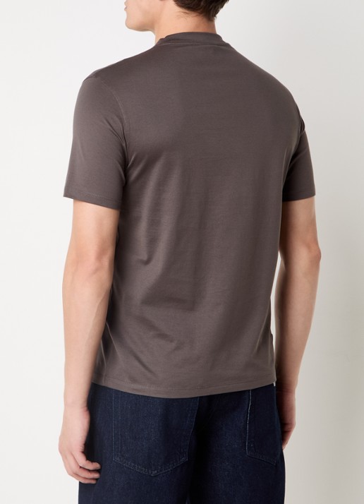 Armani T-shirt met logo - achterkant 3 donkerbruin