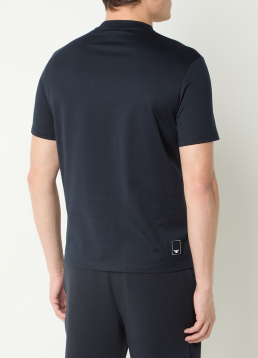 Armani T-shirt met logo - achterkant donkerblauw