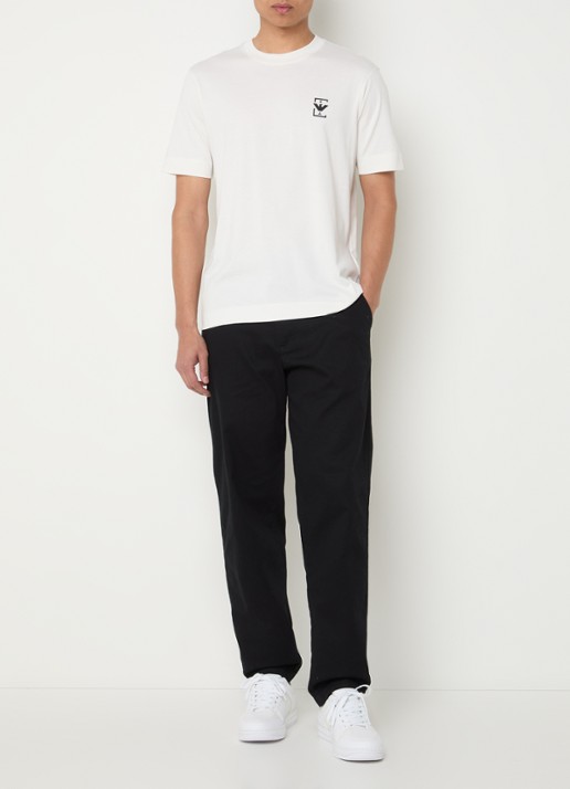 Armani T-shirt met logo - voorkant 2 gebroken wit