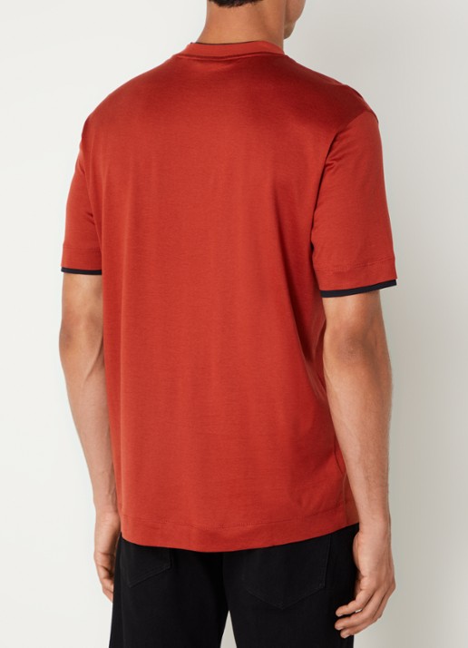Armani T-shirt  met logo - achterkant 3 oranjerood