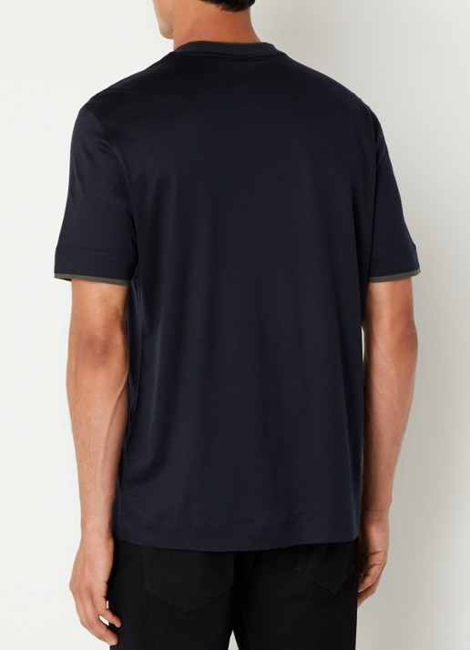 Armani T-shirt  met logo - achterkant donkerblauw