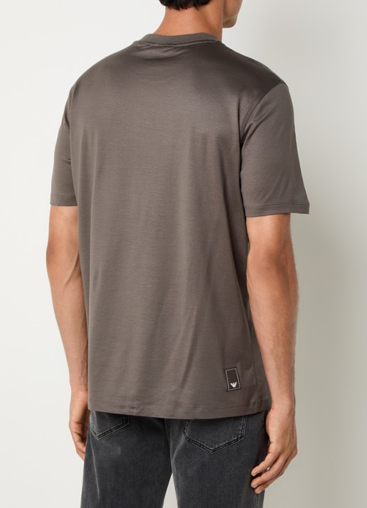 Armani T-shirt met logo - achterkant bronsgroen