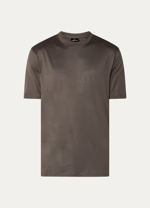 Armani T-shirt met logo - voorkant 2 bronsgroen