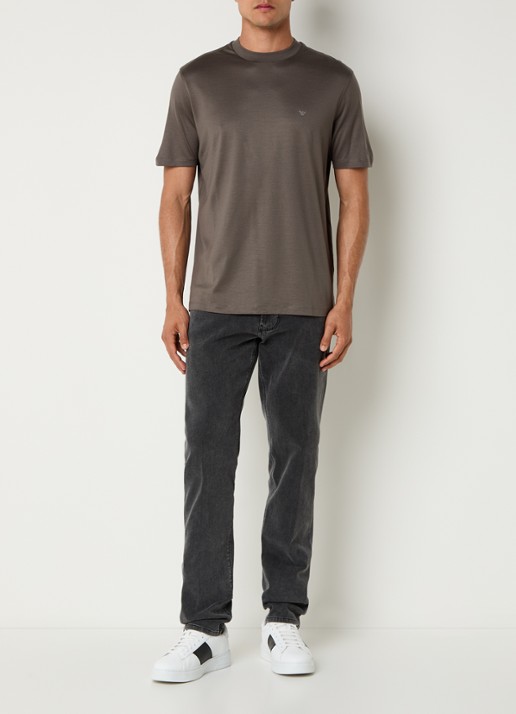 Armani T-shirt met logo - voorkant 3 bronsgroen