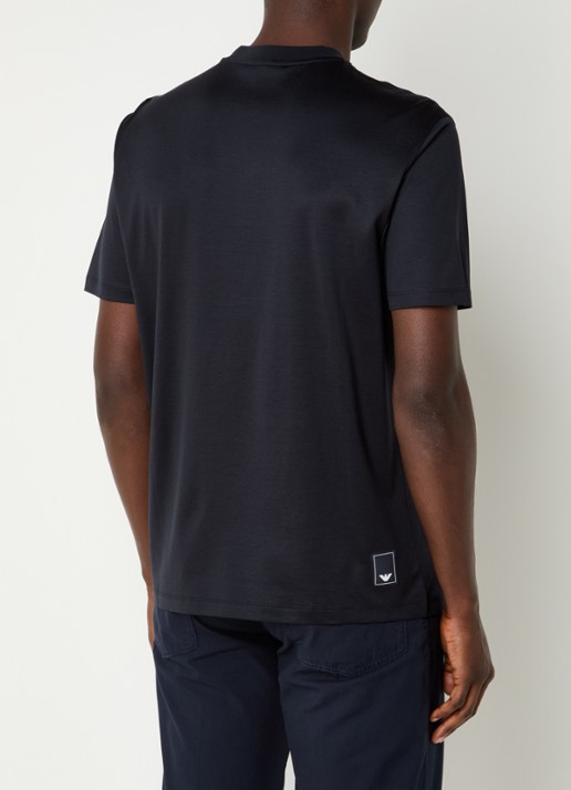 Armani T-shirt met logo - achterkant donkerblauw