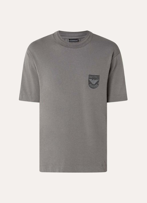 Armani T-shirt met logo - voorkant 2 antraciet