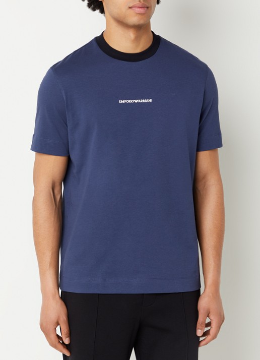 Armani T-shirt met logo - achterkant 2 indigo