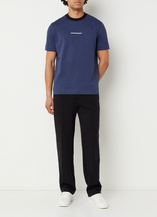 Armani T-shirt met logo - voorkant 4 indigo