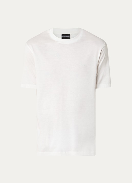 Armani T-shirt met logo - voorkant gebroken wit