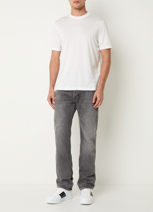 Armani T-shirt met logo - voorkant 2 gebroken wit