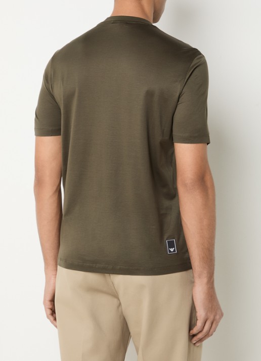 Armani T-shirt met logo - achterkant 3 bronsgroen