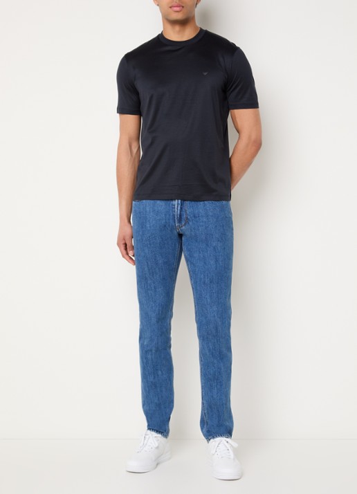 Armani T-shirt met logo - voorkant 2 donkerblauw