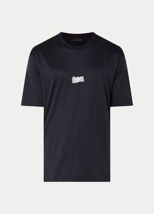 Armani T-shirt met logo - voorkant donkerblauw