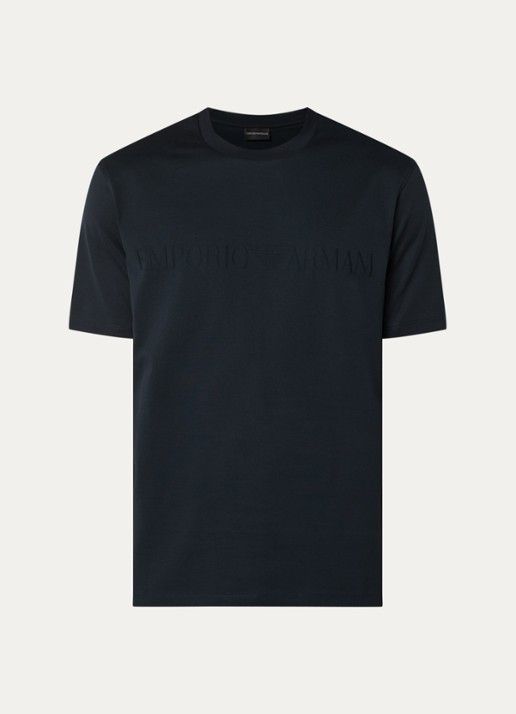 Armani T-shirt met logo - voorkant 2 royalblauw