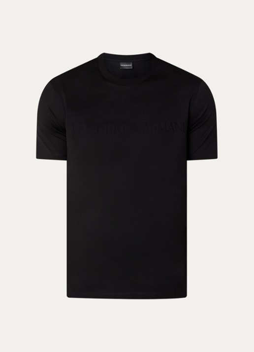 Armani T-shirt met logo - voorkant donkerblauw