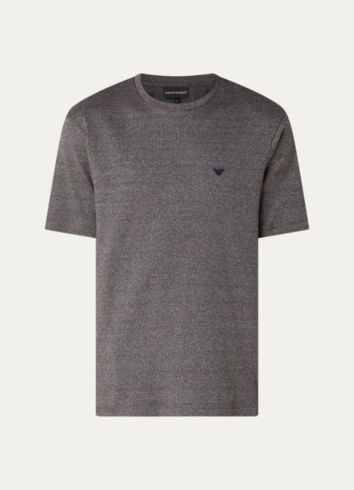 Armani T-shirt met logo - voorkant 3 antraciet