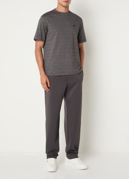 Armani T-shirt met logo - voorkant 4 antraciet