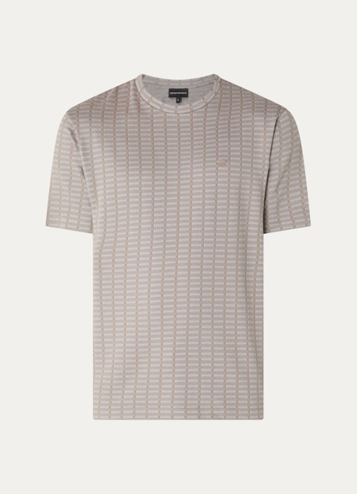Armani T-shirt met logo - voorkant 2 donkerbeige