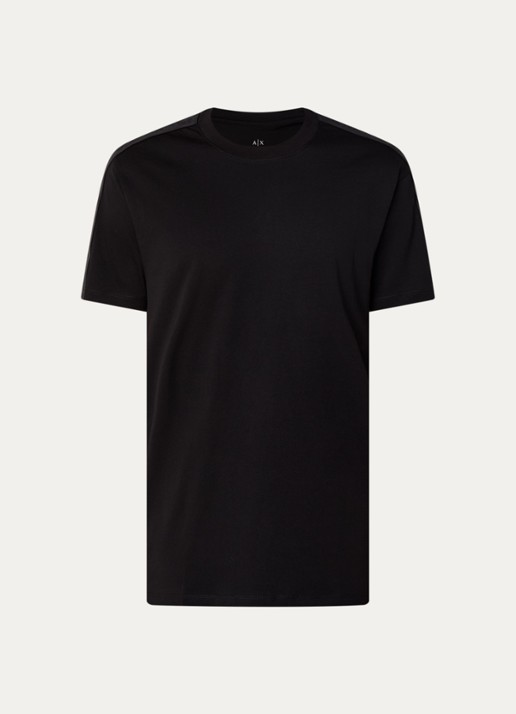 Armani T-shirt met logoband - voorkant 2 zwart