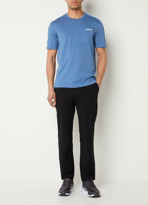 Armani T-shirt met logoband - voorkant 2 blauwgrijs