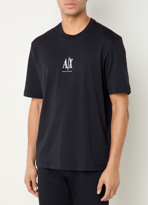 Armani T-shirt met logoborduring