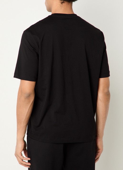 Armani T-shirt met logoborduring - achterkant 2 zwart
