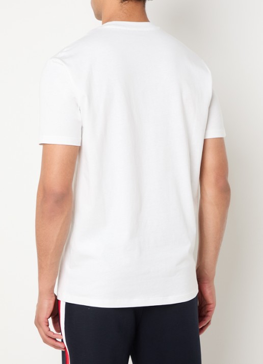 Armani T-shirt met logoborduring - achterkant wit
