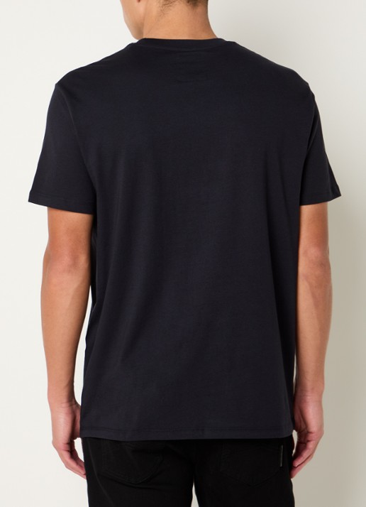 Armani T-shirt met logoborduring - achterkant 3 donkerblauw