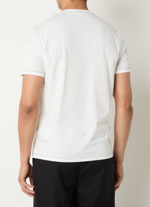 Armani T-shirt met logoborduring - achterkant 3 wit