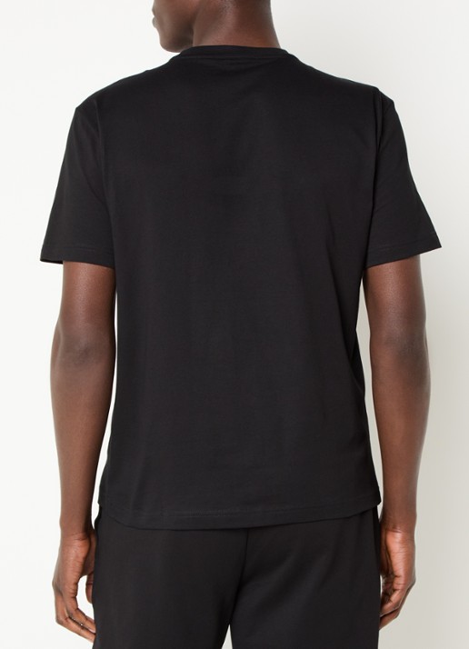 Armani T-shirt met logoborduring - achterkant 3 zwart