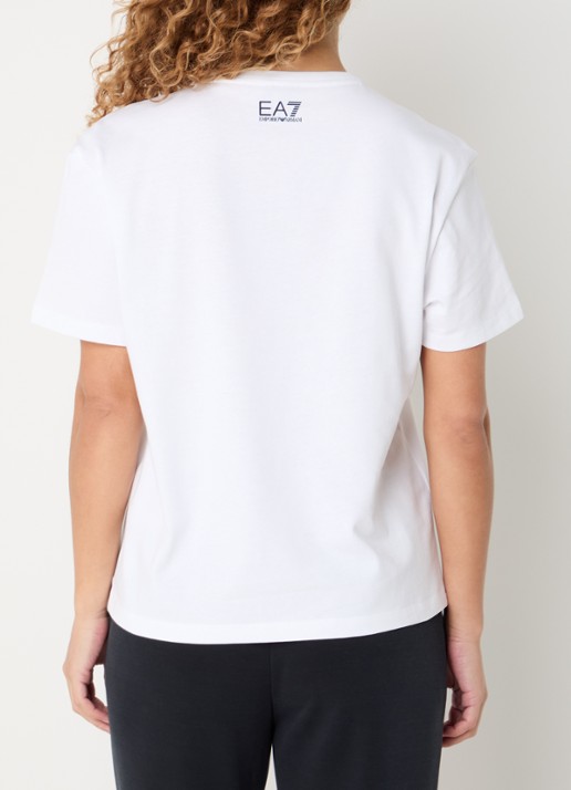 Armani T-shirt met logoborduring - achterkant 4 wit