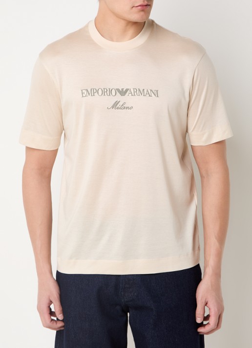Armani T-shirt  met logoborduring