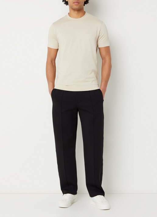 Armani T-shirt met logoborduring - voorkant 4 beige
