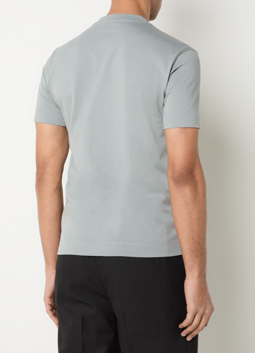 Armani T-shirt met logoborduring - achterkant 3 lichtgrijs