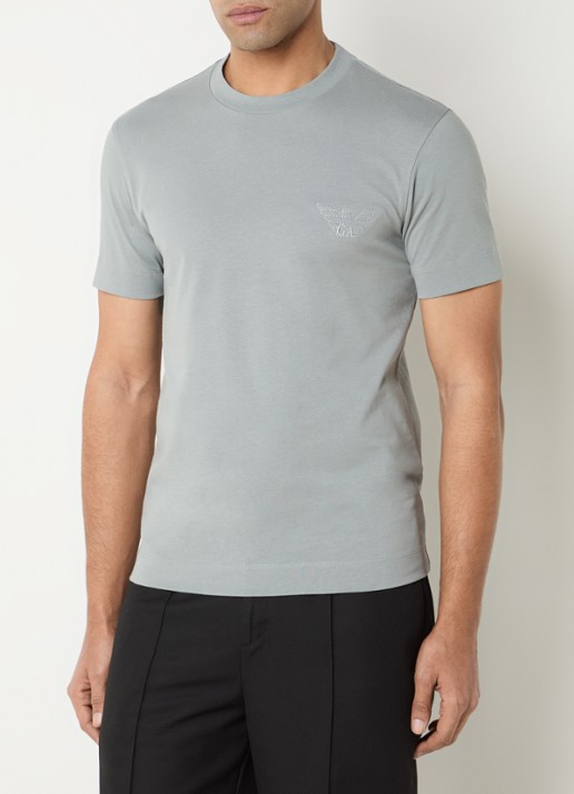 Armani T-shirt met logoborduring