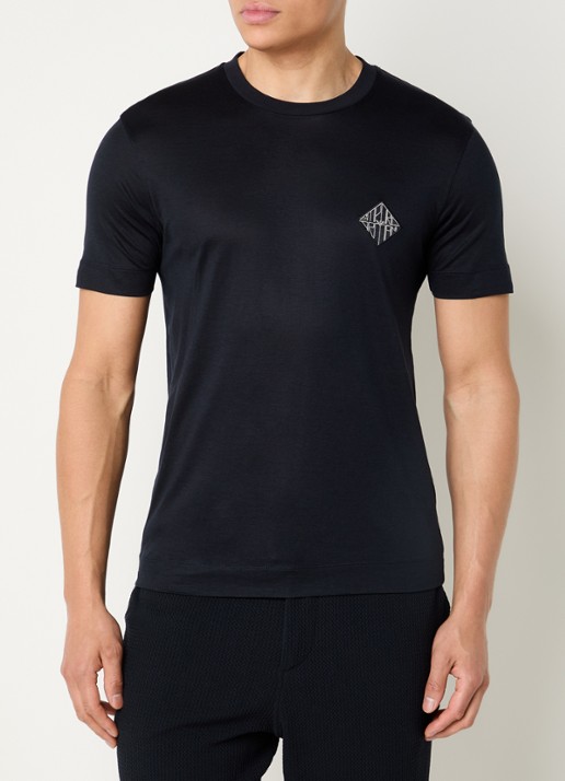 Armani T-shirt met logoborduring