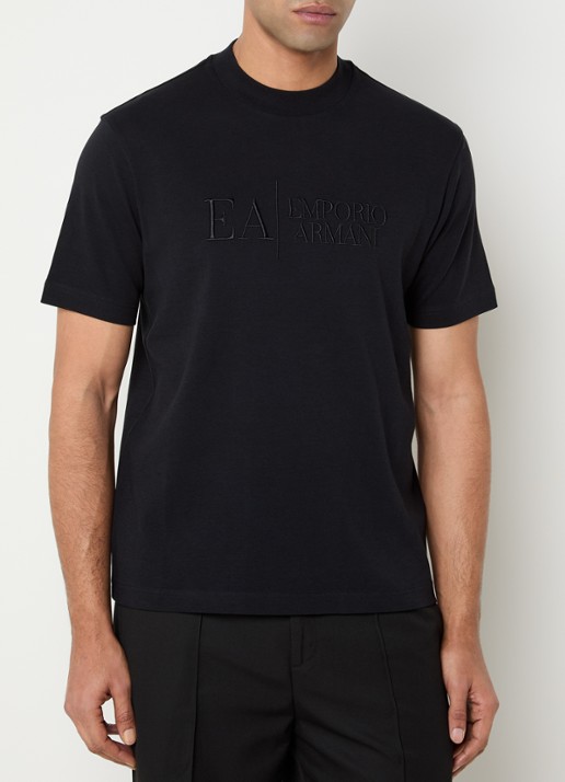 Armani T-shirt met logoborduring