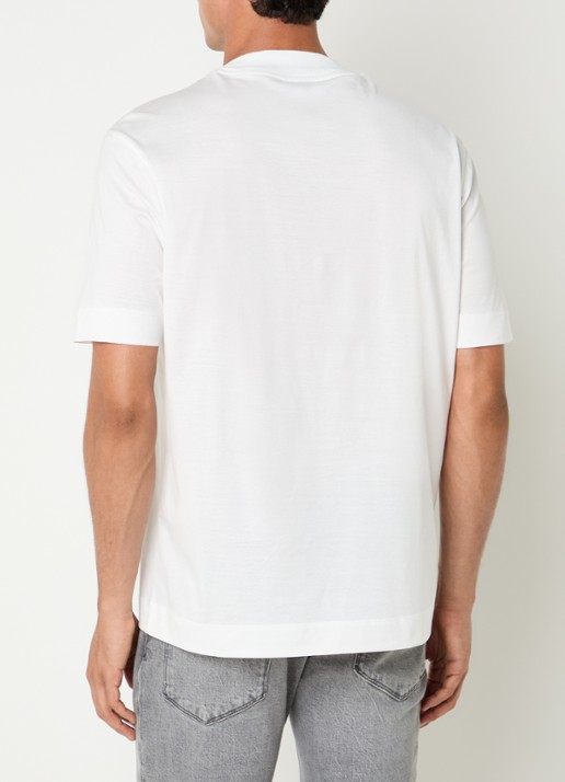 Armani T-shirt met logoborduring - achterkant 4 gebroken wit